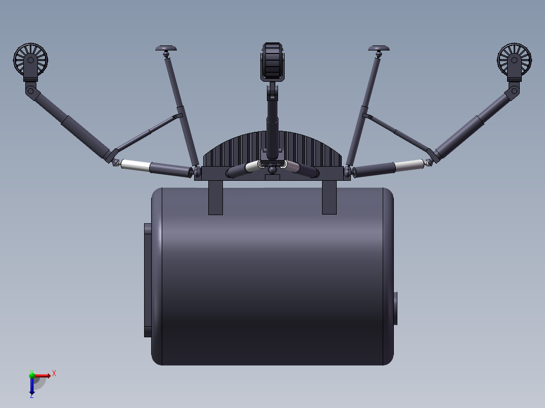月球登录车软着陆缓冲装置俯视图