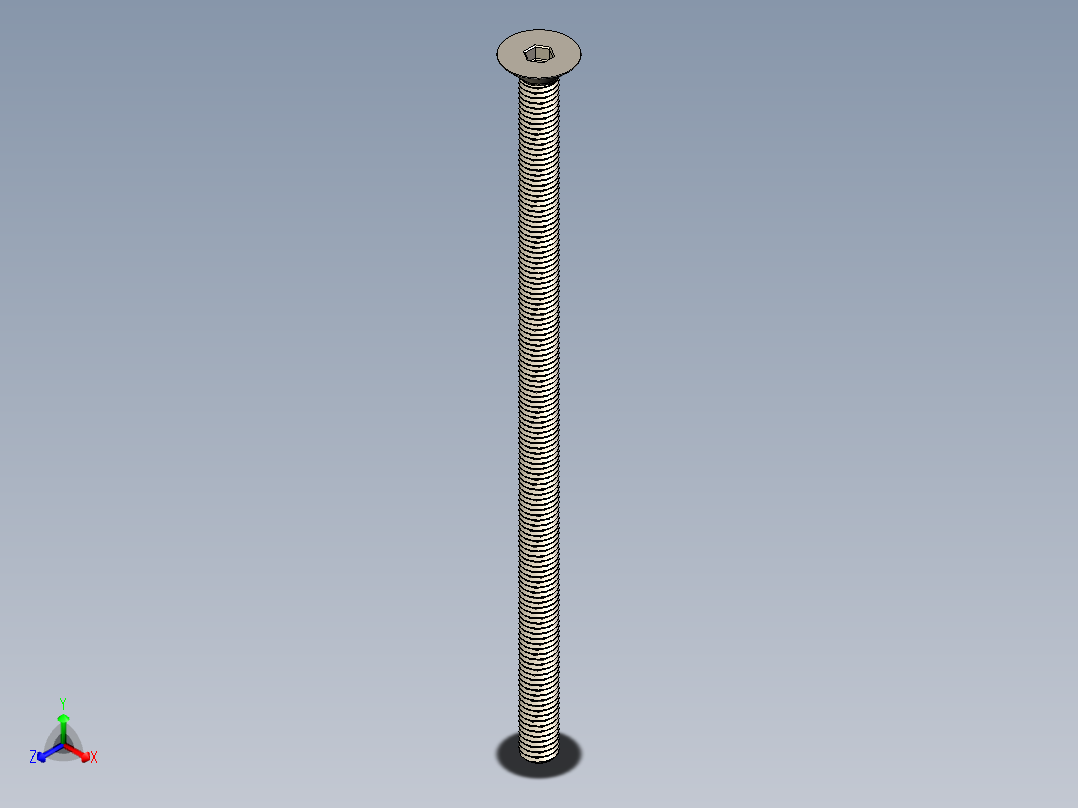 Screw_ISO_10642_M8x170_A2.STEP正等轴测图