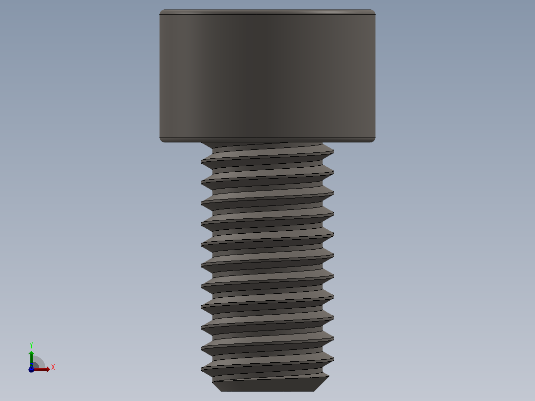 Screw_DIN_912_M8x15F_A2.SLDPRT公制内六角螺钉前视图