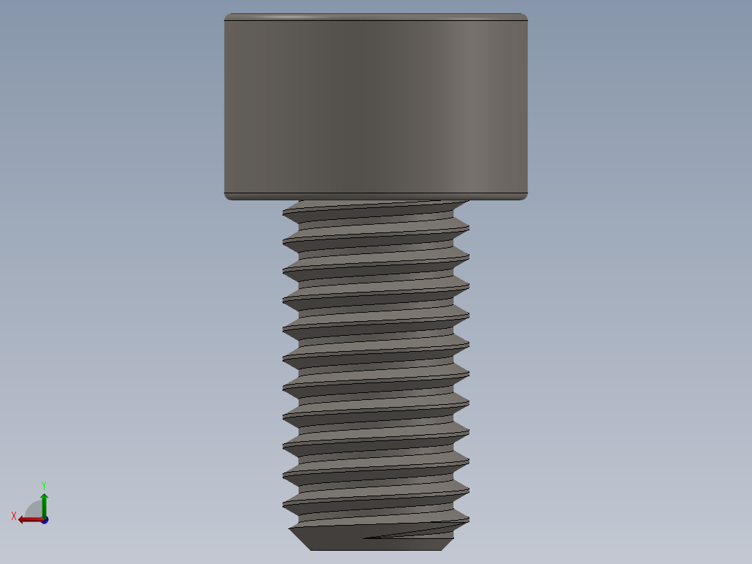 Screw_DIN_912_M8x15F_A2.SLDPRT公制内六角螺钉后视图
