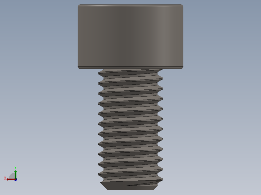 Screw_DIN_912_M8x15F_A2.SLDPRT公制内六角螺钉后视缩略图