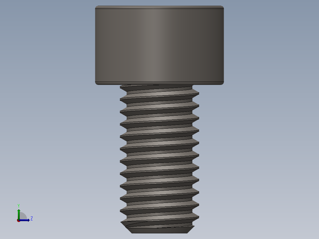 Screw_DIN_912_M8x15F_A2.SLDPRT公制内六角螺钉左视图