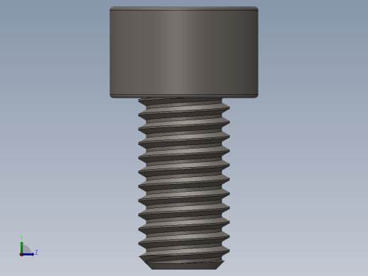 Screw_DIN_912_M8x15F_A2.SLDPRT公制内六角螺钉左视缩略图