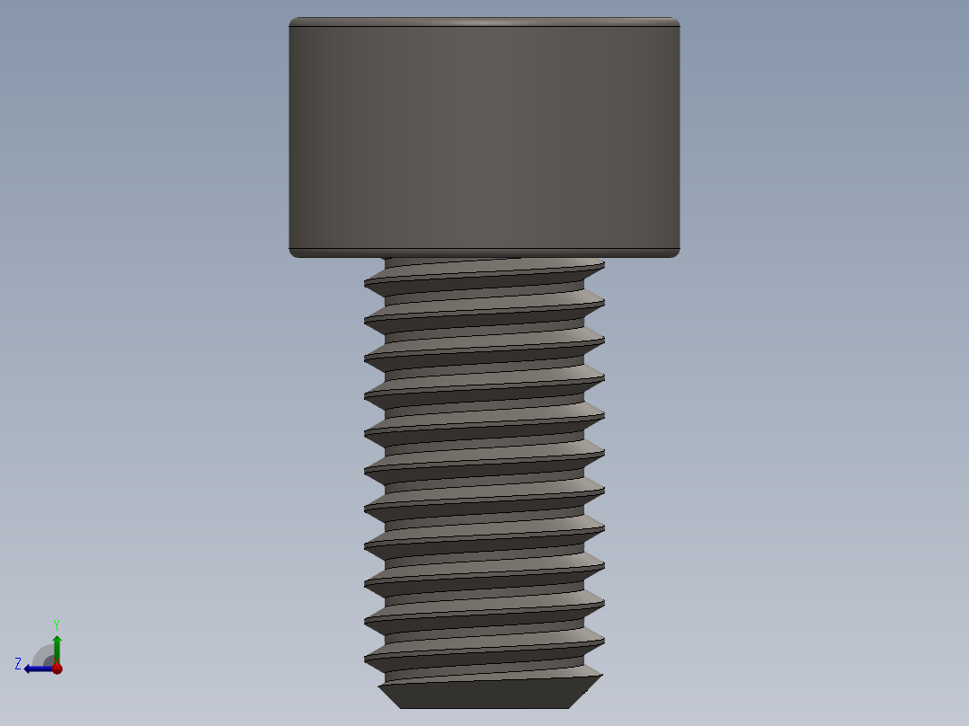 Screw_DIN_912_M8x15F_A2.SLDPRT公制内六角螺钉右视图