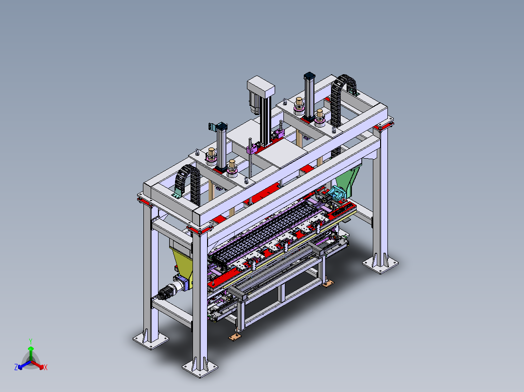 新能源电芯模组翻转机  step格式正等轴测图