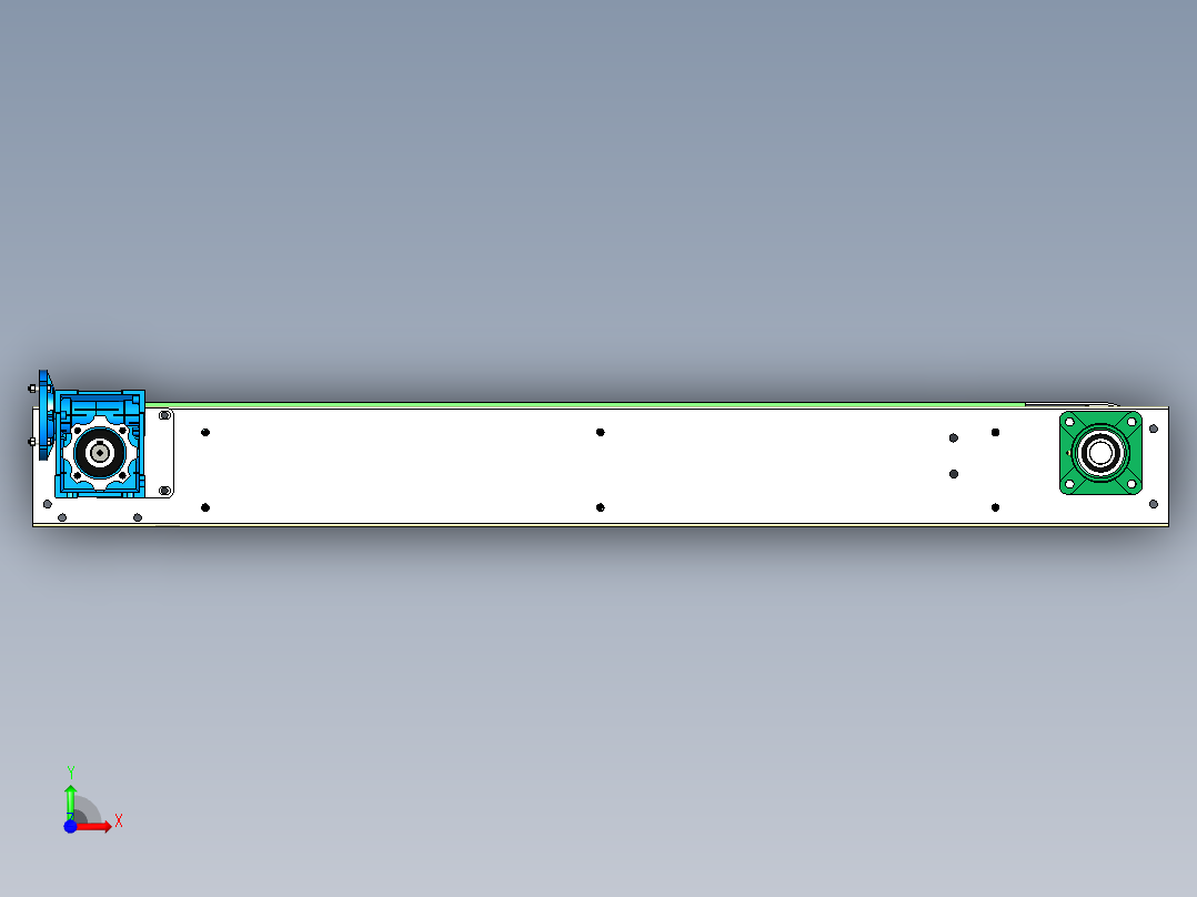 检测输送线前视图
