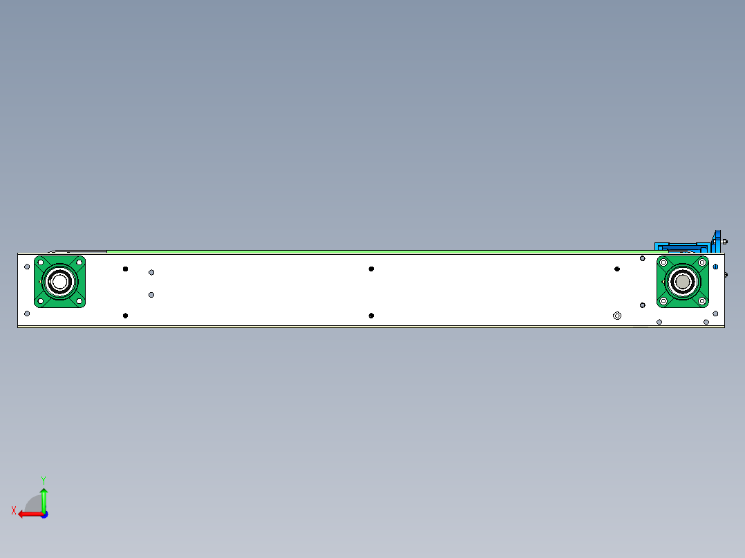 检测输送线后视图