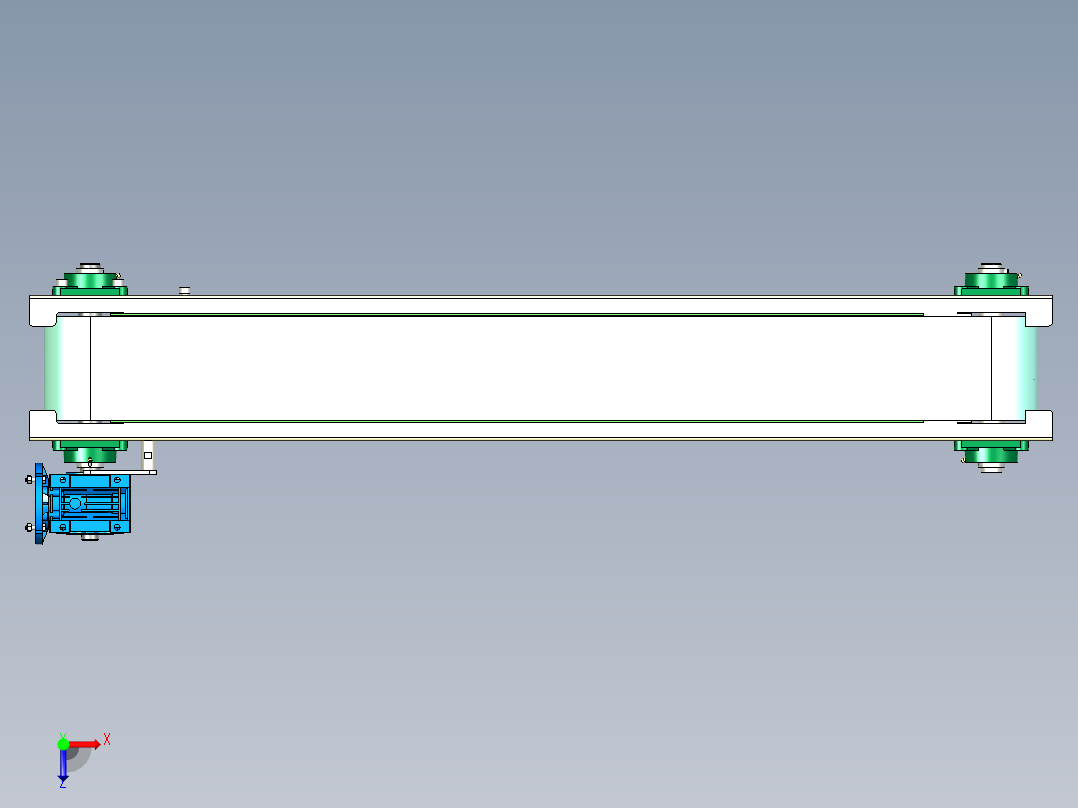 检测输送线俯视图