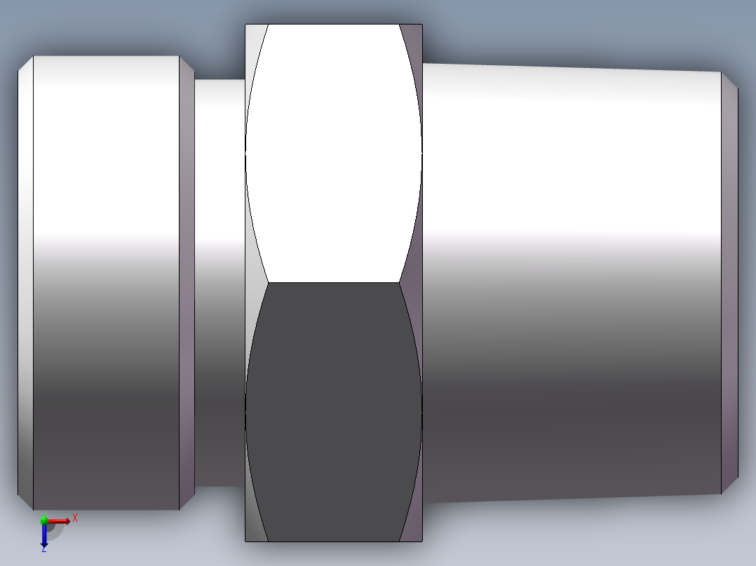 英制锥管螺纹直接头、1DT-36-16SP俯视图
