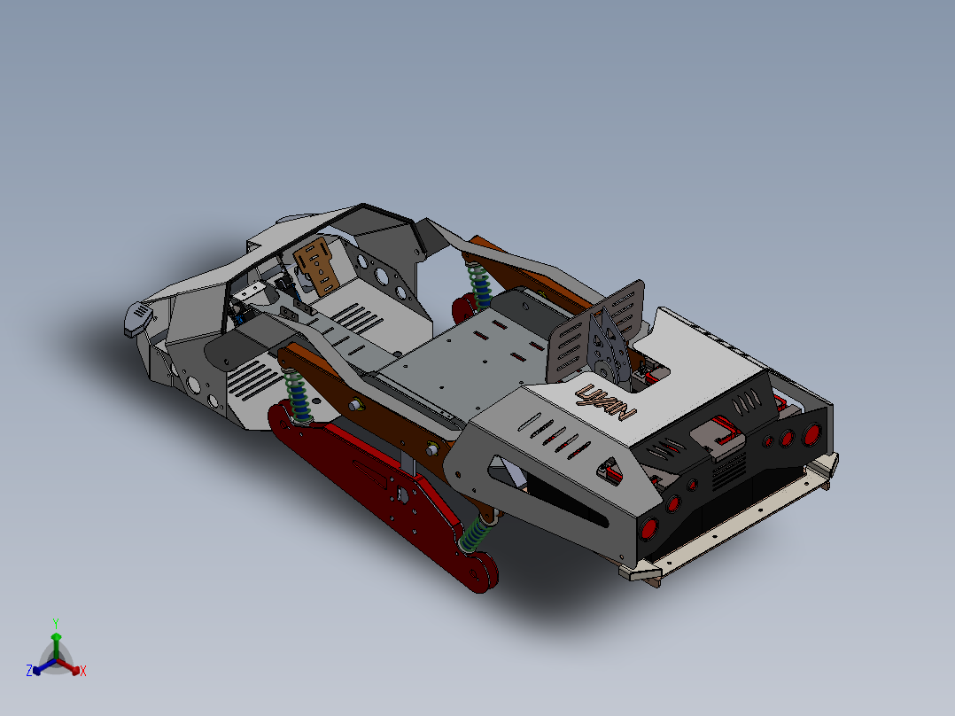 A3003929-履带车带机械臂正等轴测图