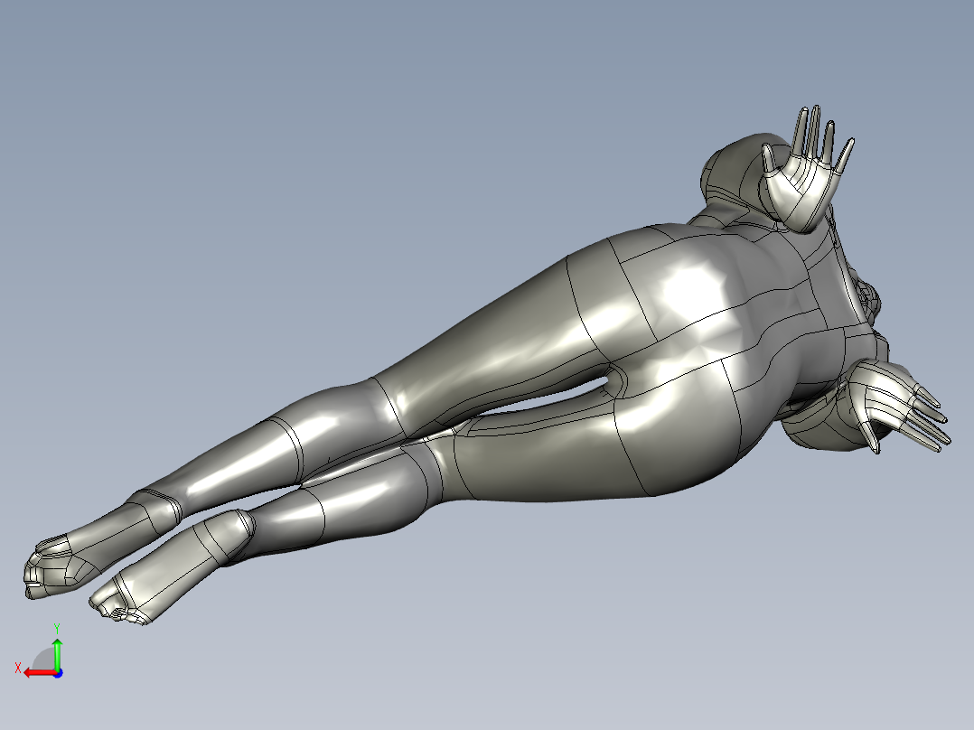 人体模型(114)后视图