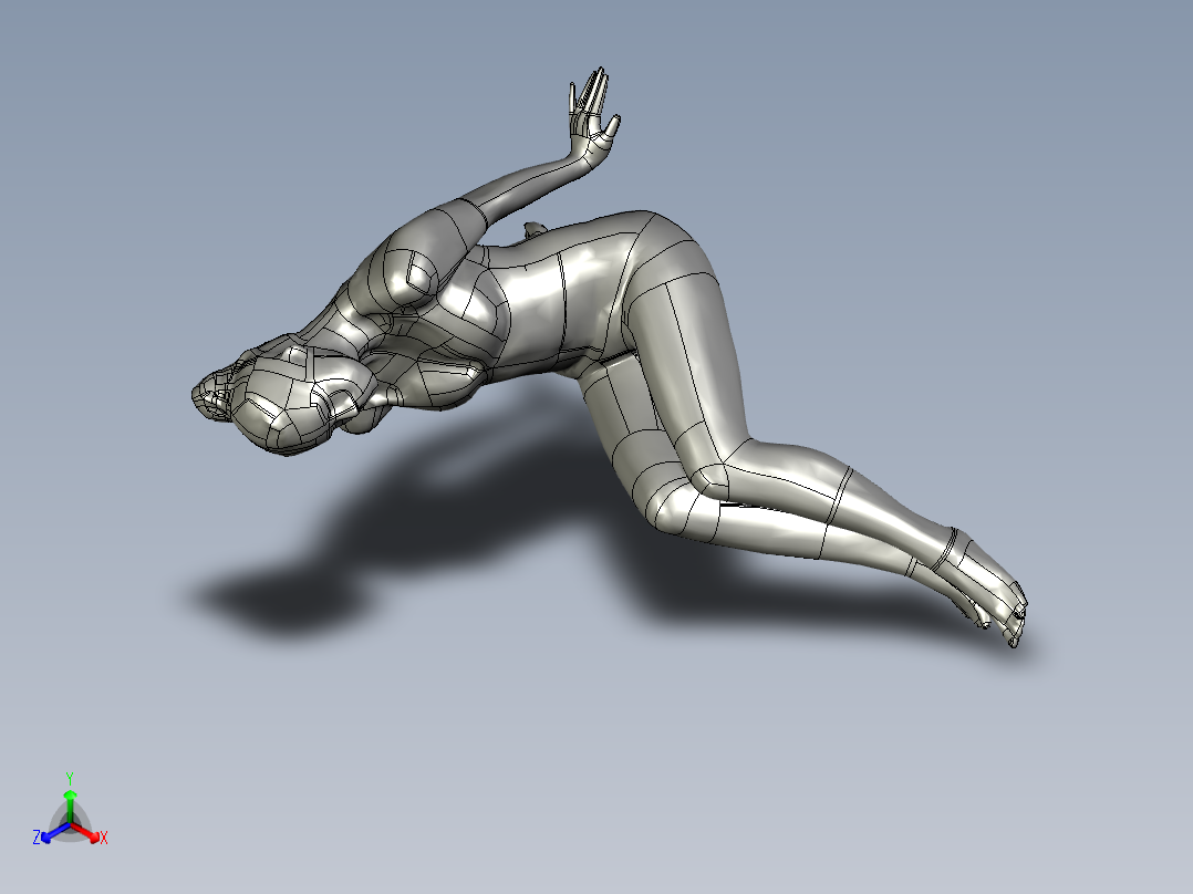 人体模型(114)正等轴测图