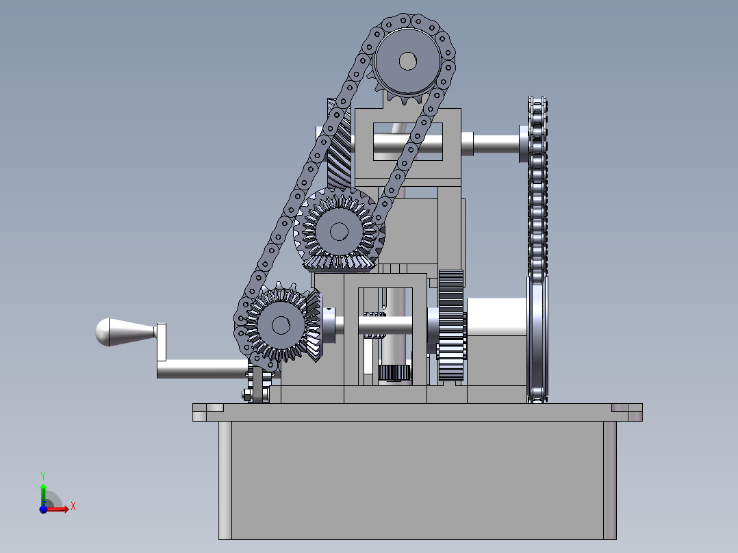 插齿机设计（以Y3150为基础）【含三维sw】前视图
