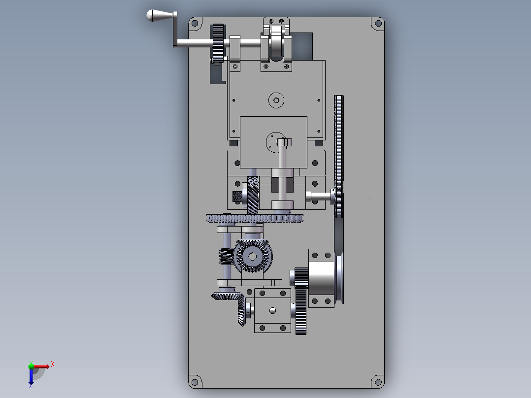 插齿机设计（以Y3150为基础）【含三维sw】俯视图