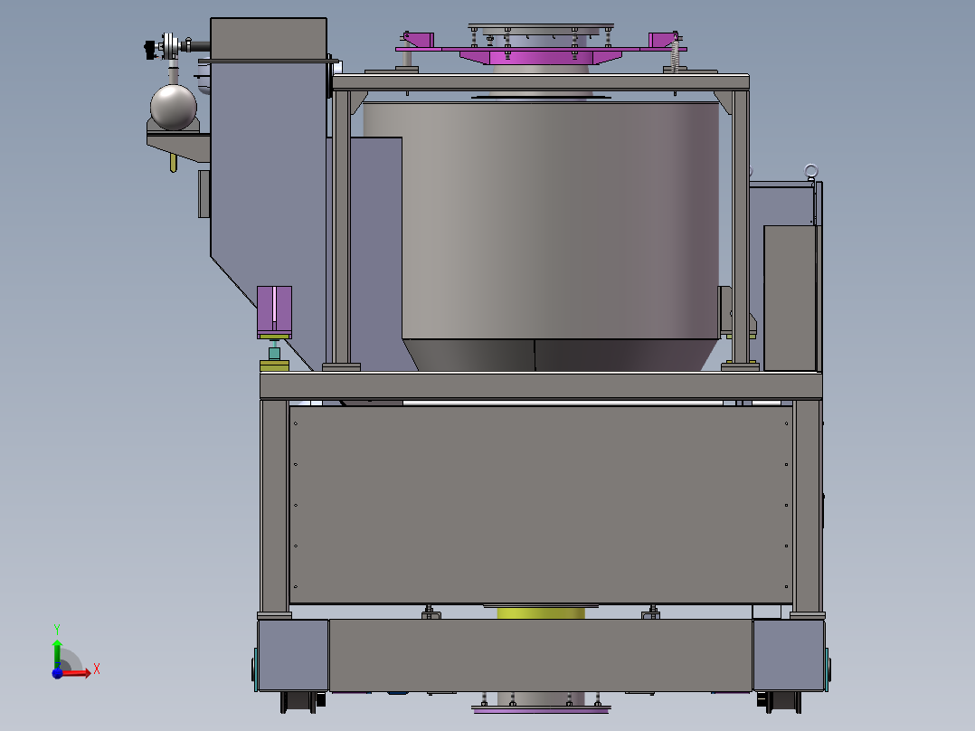 单斗配料车前视图