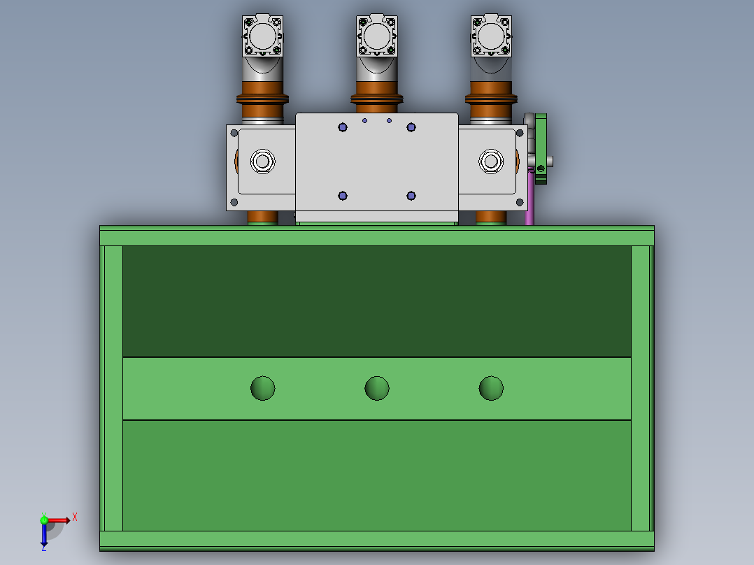 灌装头机构  SW18俯视图