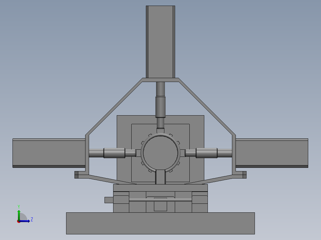 单向器装配工装左视图