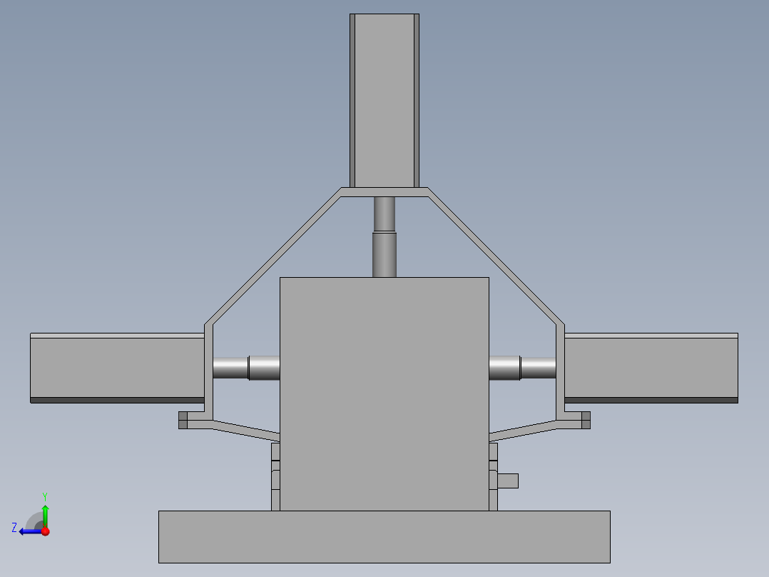 单向器装配工装右视图