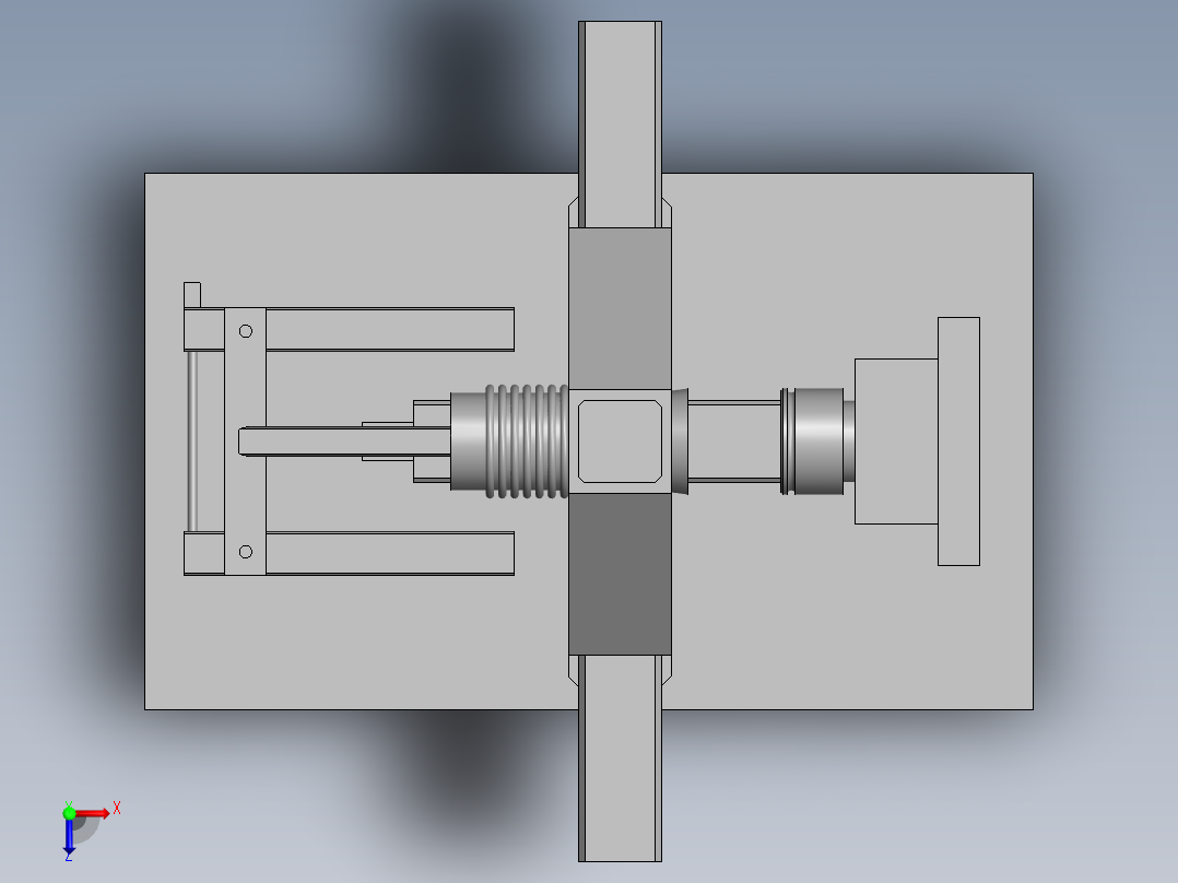 单向器装配工装俯视图