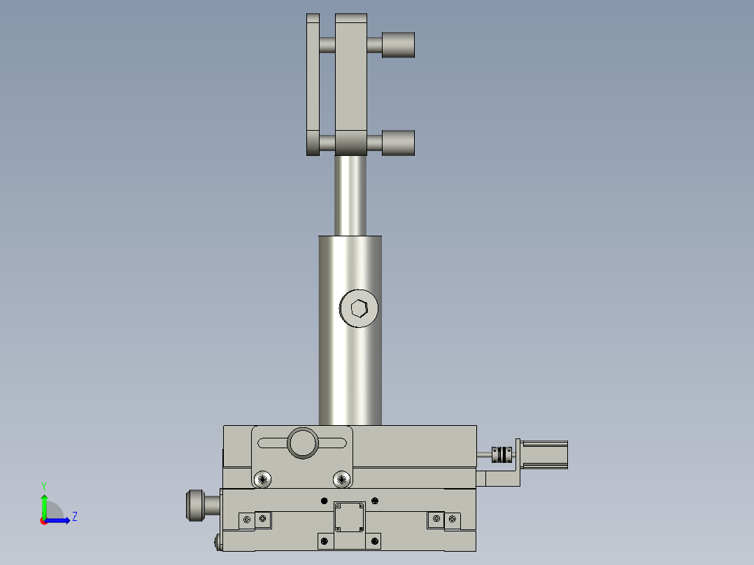 可调节反射镜左视图
