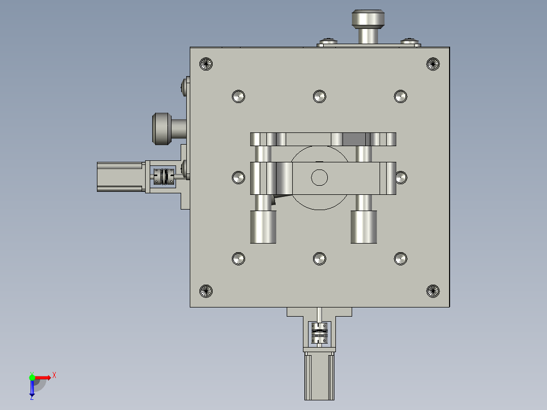 可调节反射镜俯视图