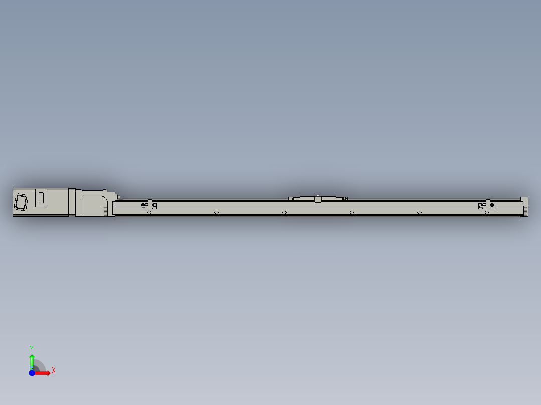 as单轴驱动模组Y轴LXM3010_A2_AM10_3_2_R_600前视图