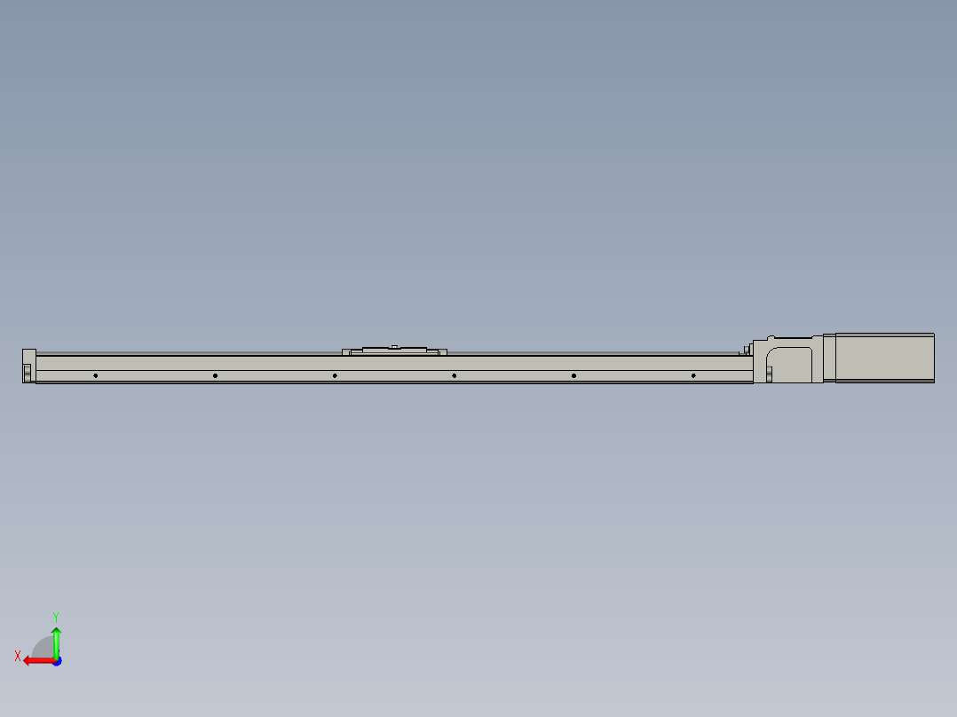 as单轴驱动模组Y轴LXM3010_A2_AM10_3_2_R_600后视图