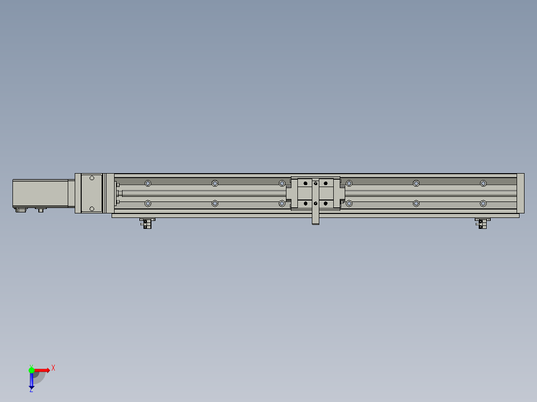 as单轴驱动模组Y轴LXM3010_A2_AM10_3_2_R_600俯视图