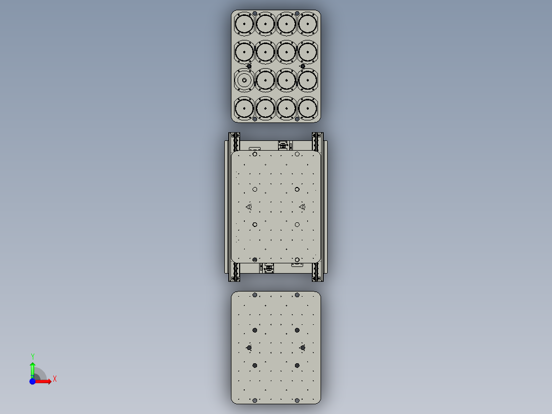 双层对接机构V02V01V0V11前视图