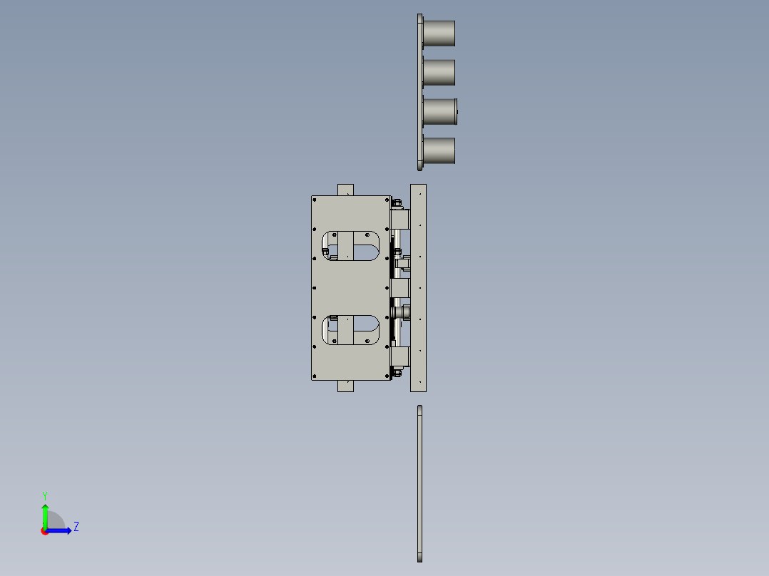 双层对接机构V02V01V0V11左视图