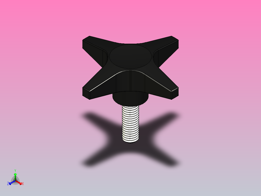 手柄螺母M8x25主视图