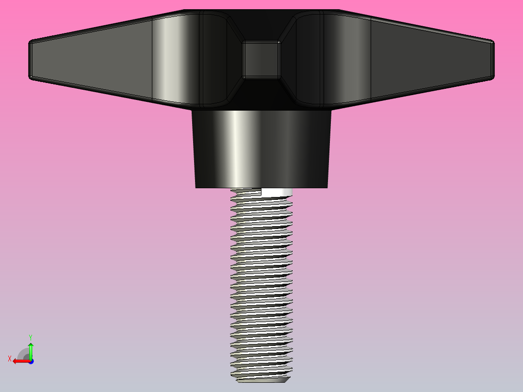 手柄螺母M8x25后视图