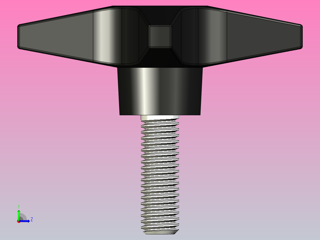 手柄螺母M8x25左视图