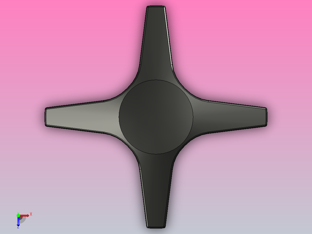 手柄螺母M8x25俯视图