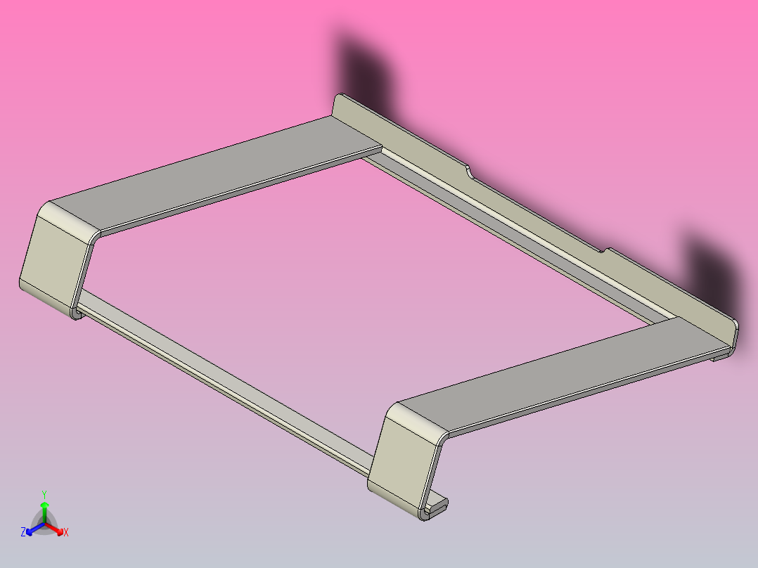 金属电脑架-金属笔记本电脑架i-16正等轴测图