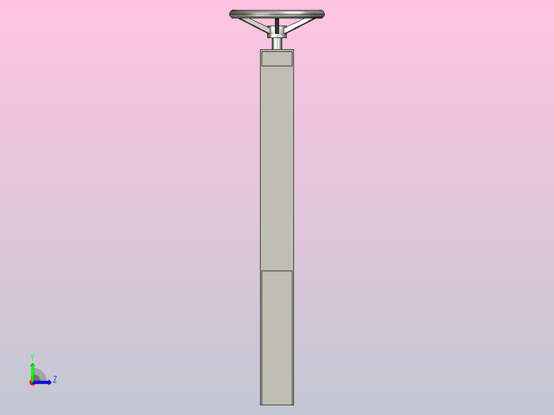 LMD单向螺旋闸门[300×300]左视图