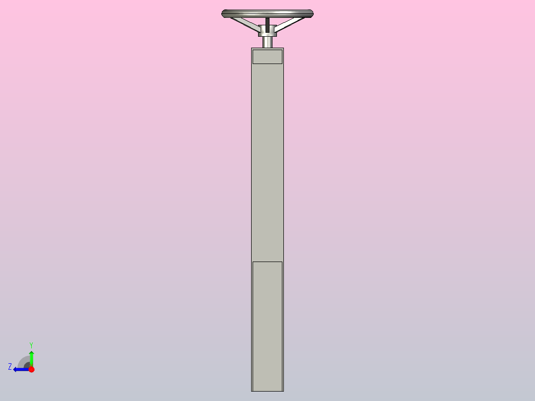 LMD单向螺旋闸门[300×300]右视图