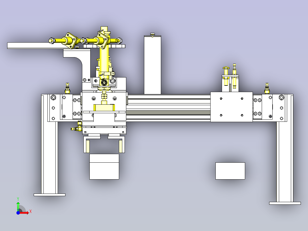 一款装载机机构3D图模型前视图