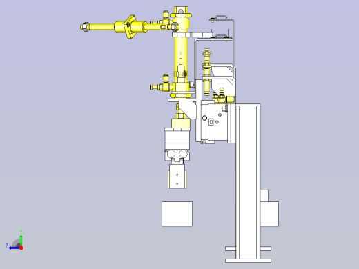 一款装载机机构3D图模型右视缩略图
