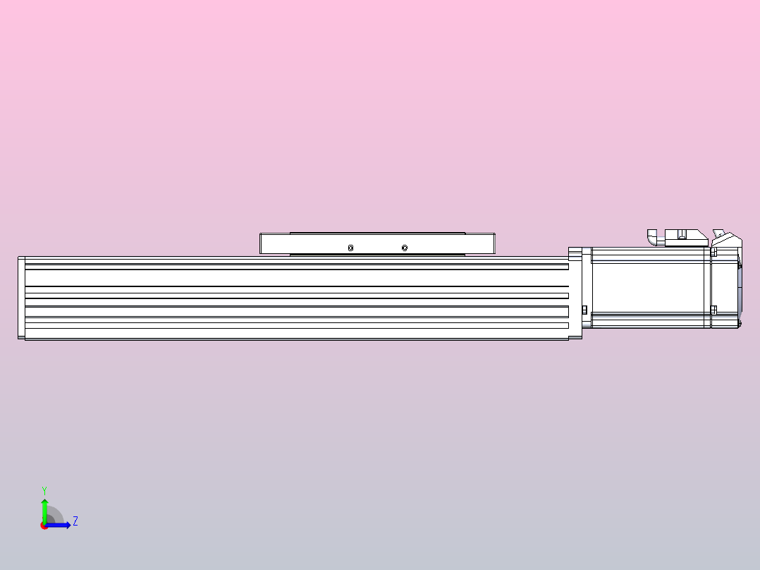 滚珠丝杠直线轴带导轨全封闭TPA-HCR-120D-1610C-L150-M-C-P40-N3左视图