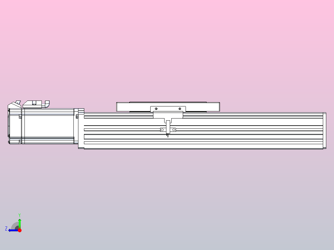 滚珠丝杠直线轴带导轨全封闭TPA-HCR-120D-1610C-L150-M-C-P40-N3右视图
