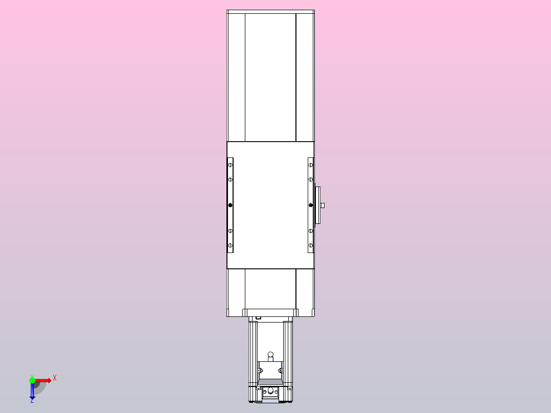 滚珠丝杠直线轴带导轨全封闭TPA-HCR-120D-1610C-L150-M-C-P40-N3俯视图