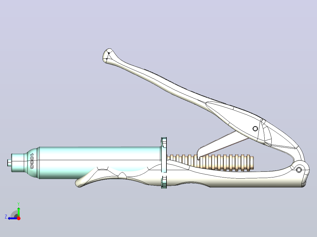 手动5ml注射器分配器右视图