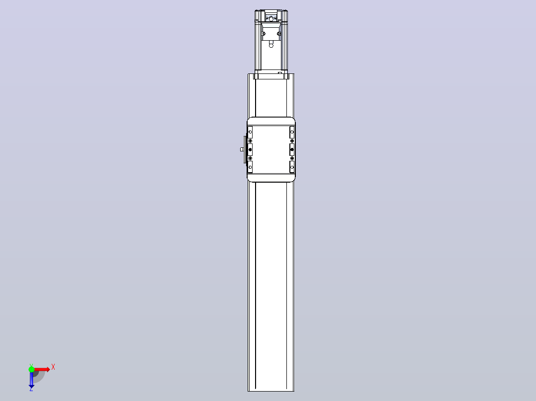 滚珠丝杠直线轴带导轨全封闭TPA-HCR-85D-1610C-L350-M-Y-P20-N3俯视图