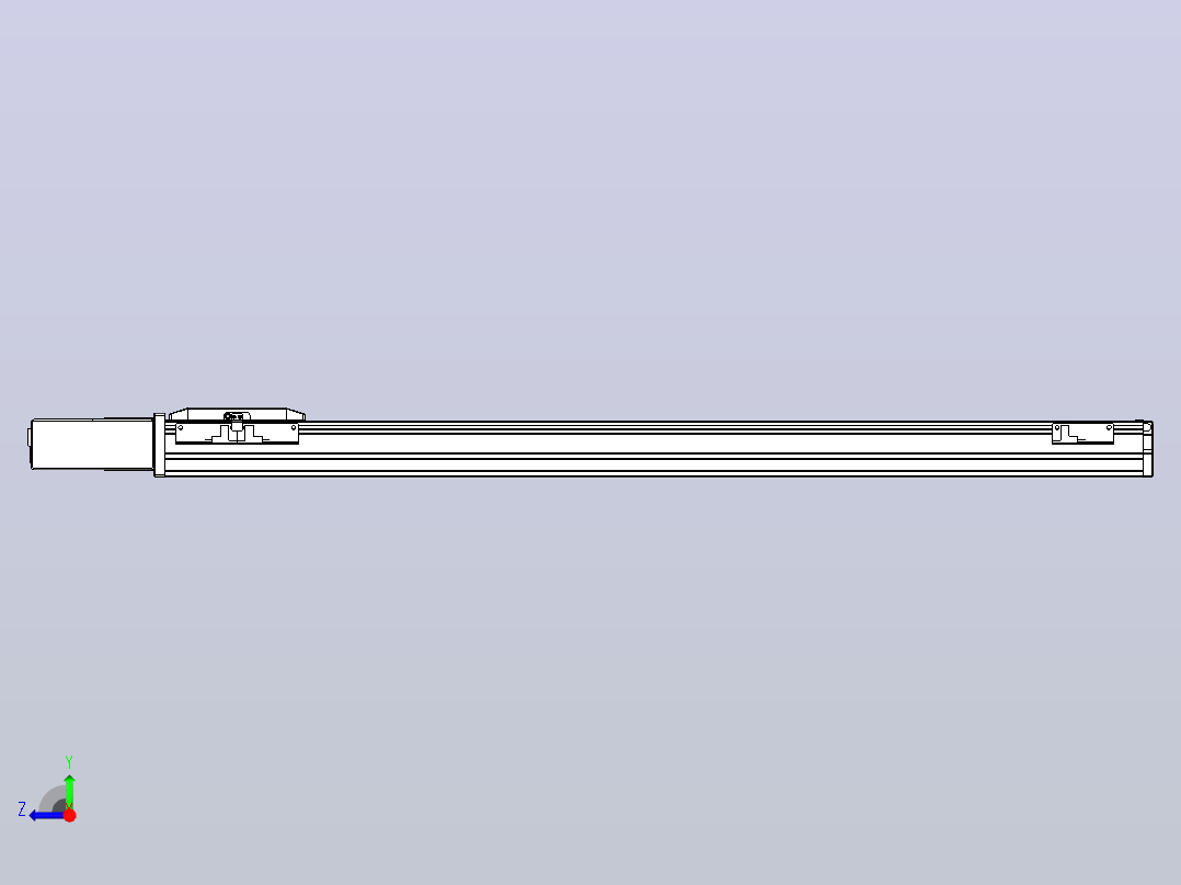 机器人皮带驱动直线轴TPA-GCB-50-P42-L700-QR-M10-N3右视图