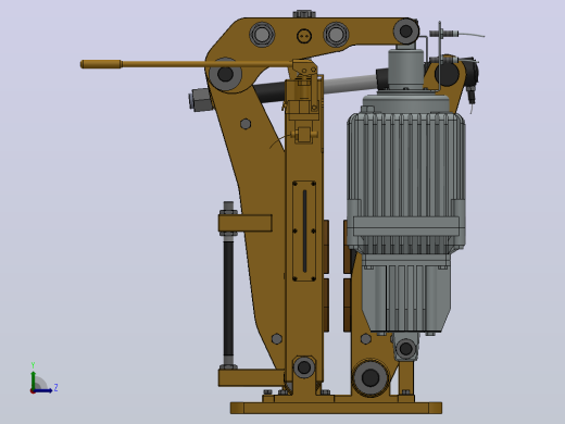 YP31系列电力液压盘式制动器YP31-1250-800×30-ⅡB-CL.RL.WL.HL左视缩略图
