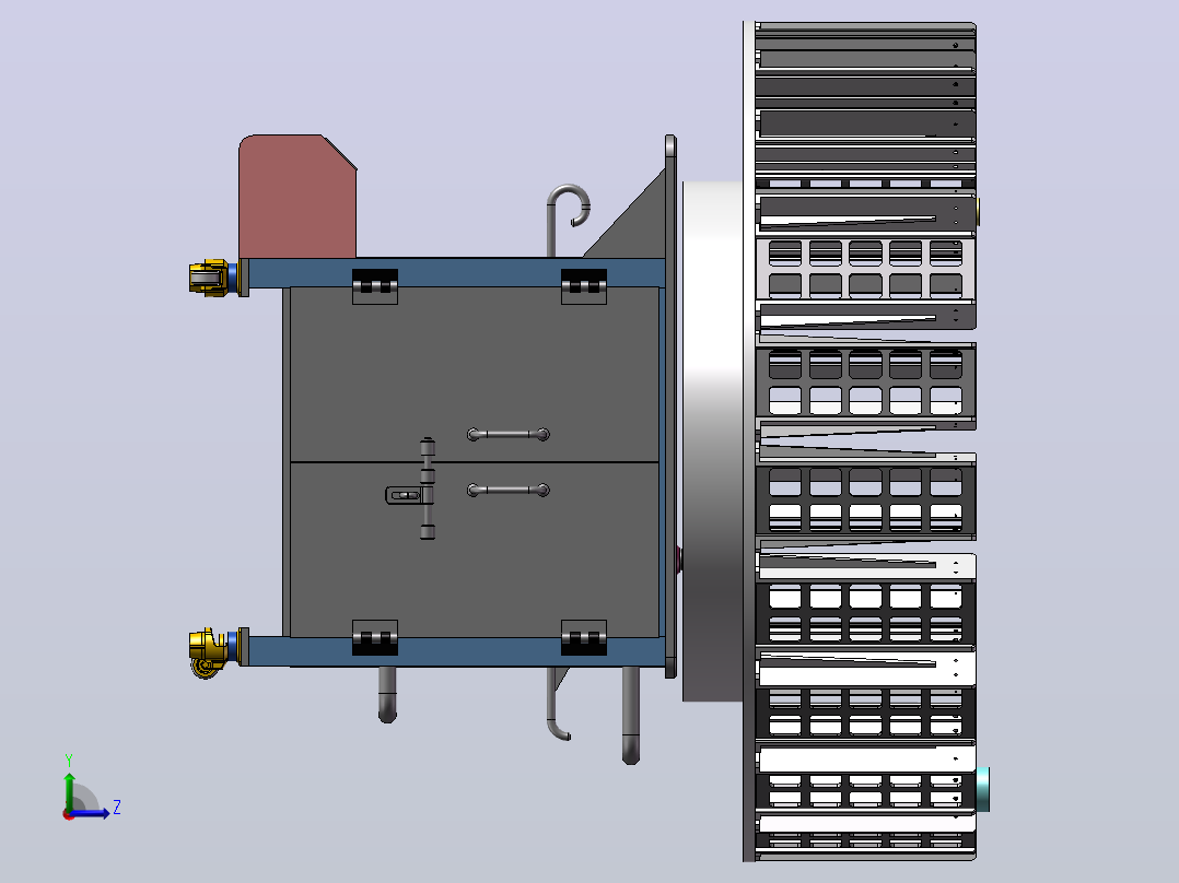 A11 转盘多工位旋转送料设备左视图