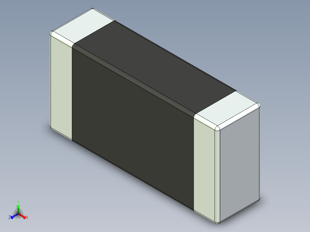 87x 片式电阻器封装 （SMD）RESC3216X84N主视图