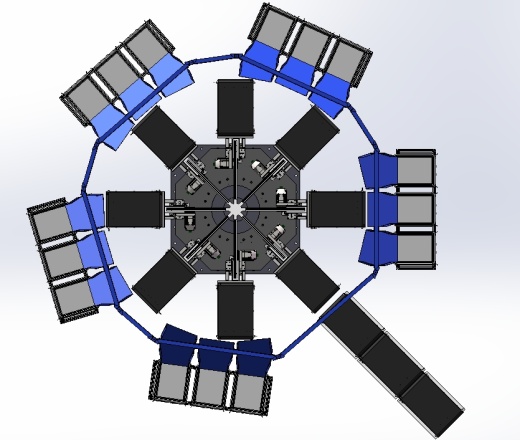 Round-type圆形多位旋转分拣输送机3D数模图纸+x_t格式缩略图