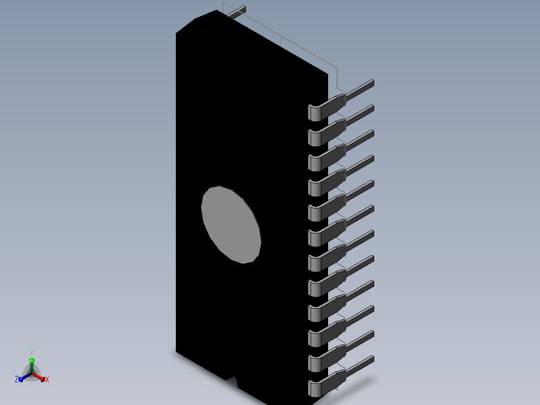 电子器件DIP 24 IC with 0_280in Window主视图